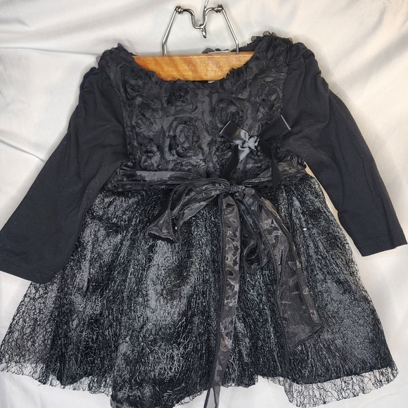 Other - Black Girls Dress w/Tights Size 9 mo.